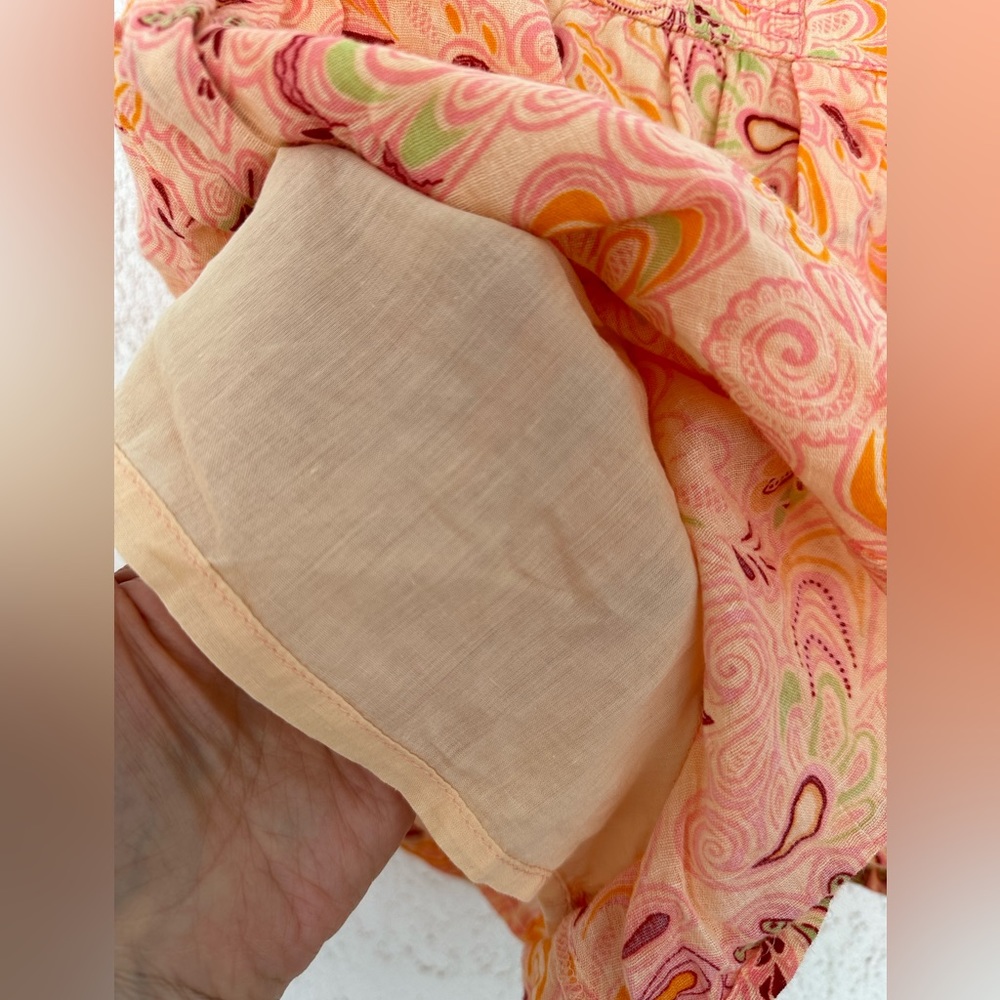 Zara Shorts NWOT Paisley Two Pocket Lined Cotton Lightweight Medium - Picture 4 of 6